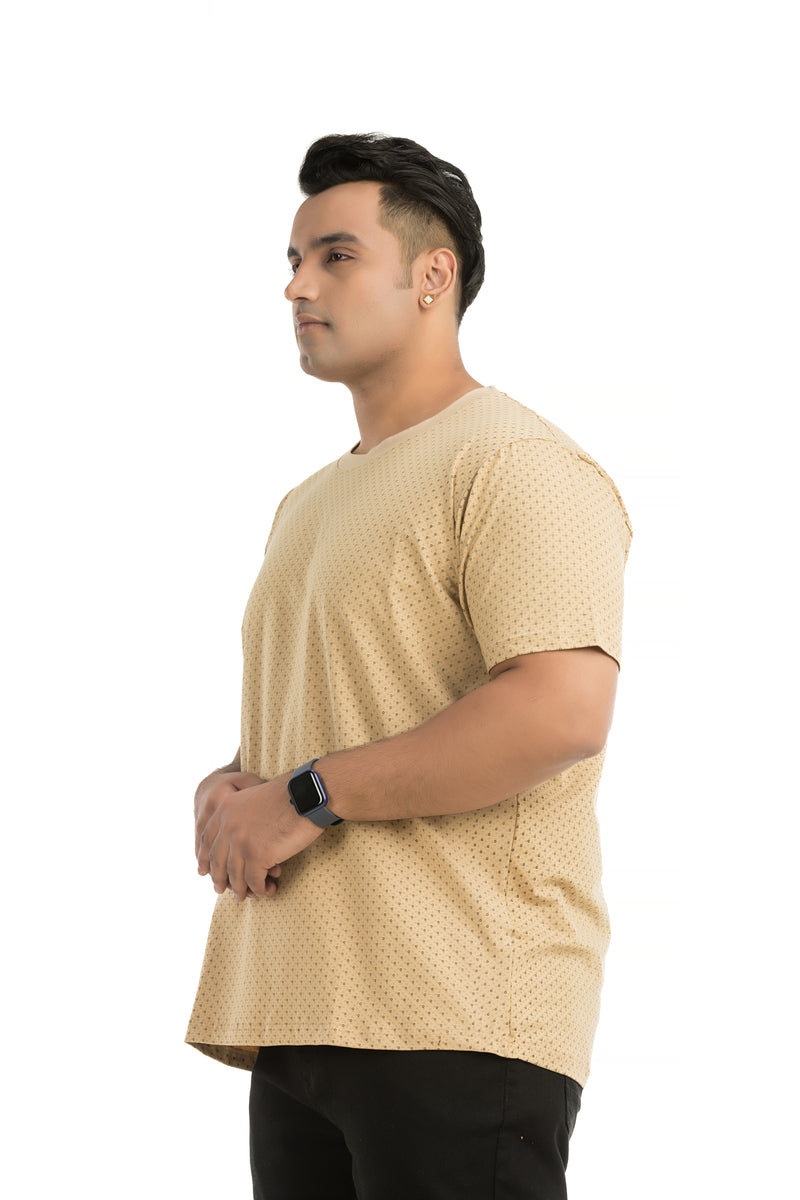 Mens Cotton Rich Lycra Half Sleeve Crew Neck T-Shirts