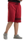 Plus Size Maroon Cotton Short
