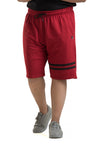 Men's Plus Size Maroon Cotton Short