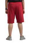 Plus Size Maroon Cotton Short