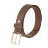 Men Solid Casual Belt Brown