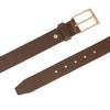 Men Solid Casual Belt Brown