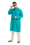 Plus Size Men Turquoise Blue Kurta