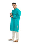 Plus Size Men Turquoise Blue Kurta