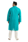 Plus Size Men Turquoise Blue Kurta