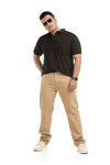 Men's Plus Size Beige Denim