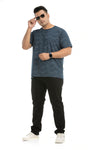 Men Printed Cotton Lycra Round Neck Tshirt
