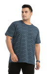 Men Printed Cotton Lycra Round Neck Tshirt