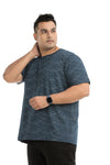Men Printed Cotton Lycra Round Neck Tshirt