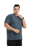 Men Printed Cotton Lycra Round Neck Tshirt