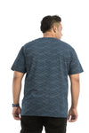 Men Printed Cotton Lycra Round Neck Tshirt