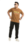 Men Plus Size Graphic Print Round Neck Tshirt