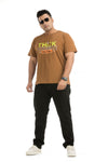 Men Plus Size Graphic Print Round Neck Tshirt