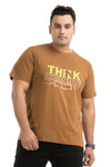 Men Plus Size Graphic Print Round Neck Tshirt