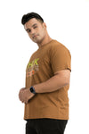 Men Plus Size Graphic Print Round Neck Tshirt