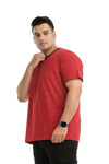 Men Plus Size Striped Round Neck Tshirt