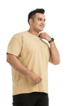 Men Printed Cotton Lycra Round Neck Tshirt