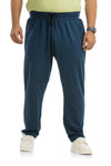 Men Plus Size Navy Melange Track pant