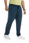 Men Plus Size Navy Melange Track pant
