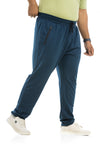 Men Plus Size Navy Melange Track pant