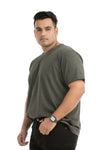 Men Printed Cotton Lycra Round Neck Tshirt