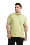 Men Solid Cotton Stencil Polo Tshirt