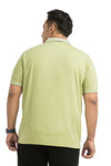 Men Solid Cotton Stencil Polo Tshirt
