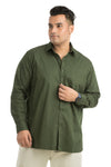 Plus SizeFull Sleeve Green Printed Shirt