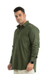 Plus SizeFull Sleeve Green Printed Shirt