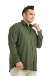 Plus SizeFull Sleeve Green Printed Shirt