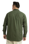 Plus SizeFull Sleeve Green Printed Shirt