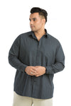 Plus SizeFull Sleeve Navy Printed Shirt