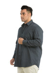Plus SizeFull Sleeve Navy Printed Shirt