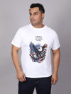Men Plus Size Graphic Print Round Neck T-shirt