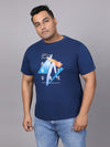 Men Plus Size Graphic Print Round Neck T-shirt