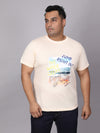 Men Plus Size Graphic Print Round Neck T-shirt