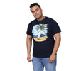 Men Plus Size Graphic Print Round Neck T-shirt