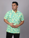 Men Plus Size Floral Printed Polo T-shirt