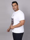 Men Plus Size Graphic Print Round Neck T-shirt