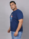 Men Plus Size Graphic Print Round Neck T-shirt