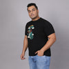 Men Plus Size Graphic Print Round Neck T-shirt