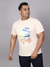 Men Plus Size Graphic Print Round Neck T-shirt
