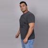 Men Plus Size Graphic Print Round Neck T-shirt