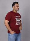 Men Plus Size Graphic Print Round Neck T-shirt
