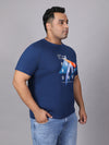 Men Plus Size Graphic Print Round Neck T-shirt