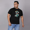 Men Plus Size Graphic Print Round Neck T-shirt