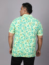 Men Plus Size Floral Printed Polo T-shirt