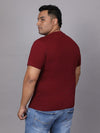 Men Plus Size Graphic Print Round Neck T-shirt