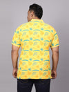 Men Plus Size Floral Printed Polo T-shirt