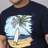 Men Plus Size Graphic Print Round Neck T-shirt